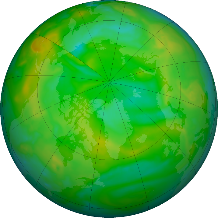 Arctic ozone map for 30 June 2023